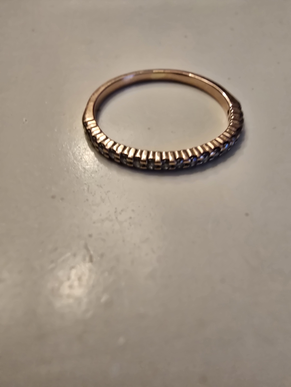 Delicate Rose Gold And Diamond Women’s Stackable Ring Size 5.5